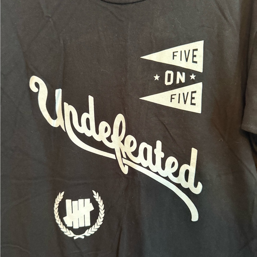 Undefeated Black T-Shirt with White Logo - Picture 3 of 5